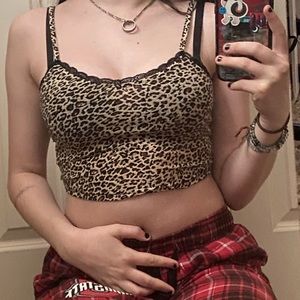 Cropped Leopard Print Tank